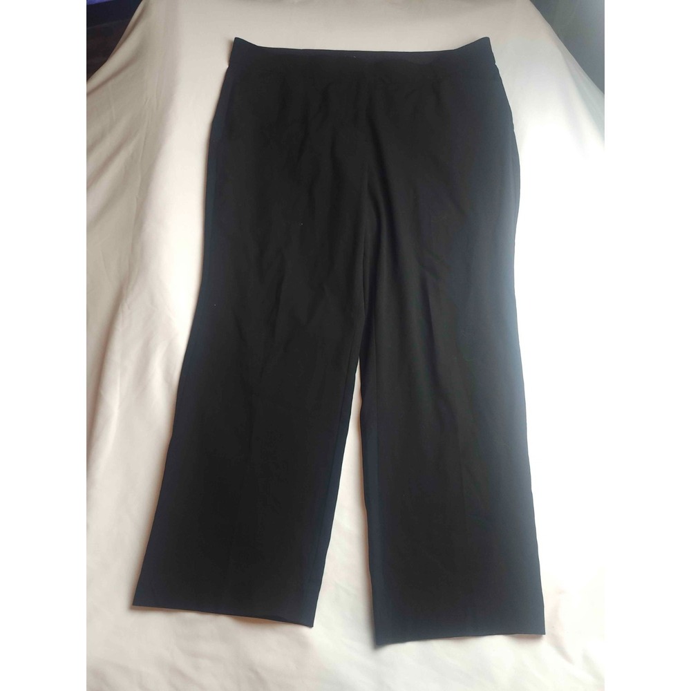 Kim Rogers Dress Pants Womens Size 16WS Black Curvy Elastic Waist Slacks Office